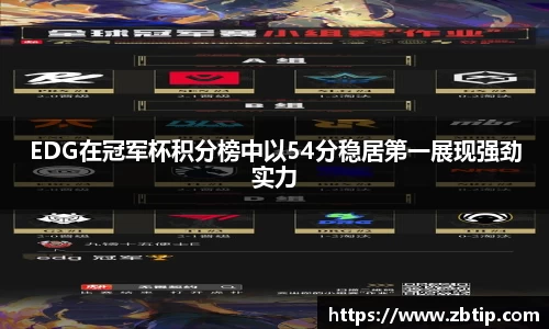 EDG在冠军杯积分榜中以54分稳居第一展现强劲实力